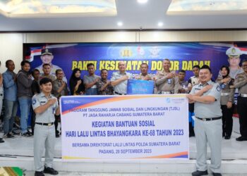 TJSL Jasa Raharja Dukung Kegiatan Bantuan Sosial  HUT Lalu Lintas Bhayangkara ke-68