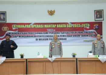Polda Sumbar Gelar Latihan Pra Ops Mantap Brata Singgalang 2023-2024
