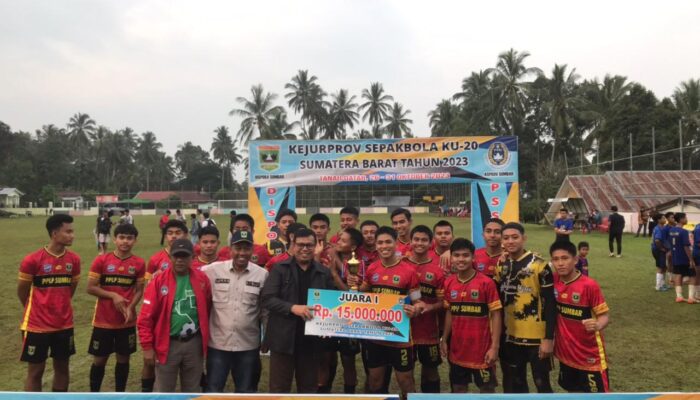 Tim PPLP Sumbar Juarai Kejurprov Sepakbola Sumbar U-20 Tahun 2023