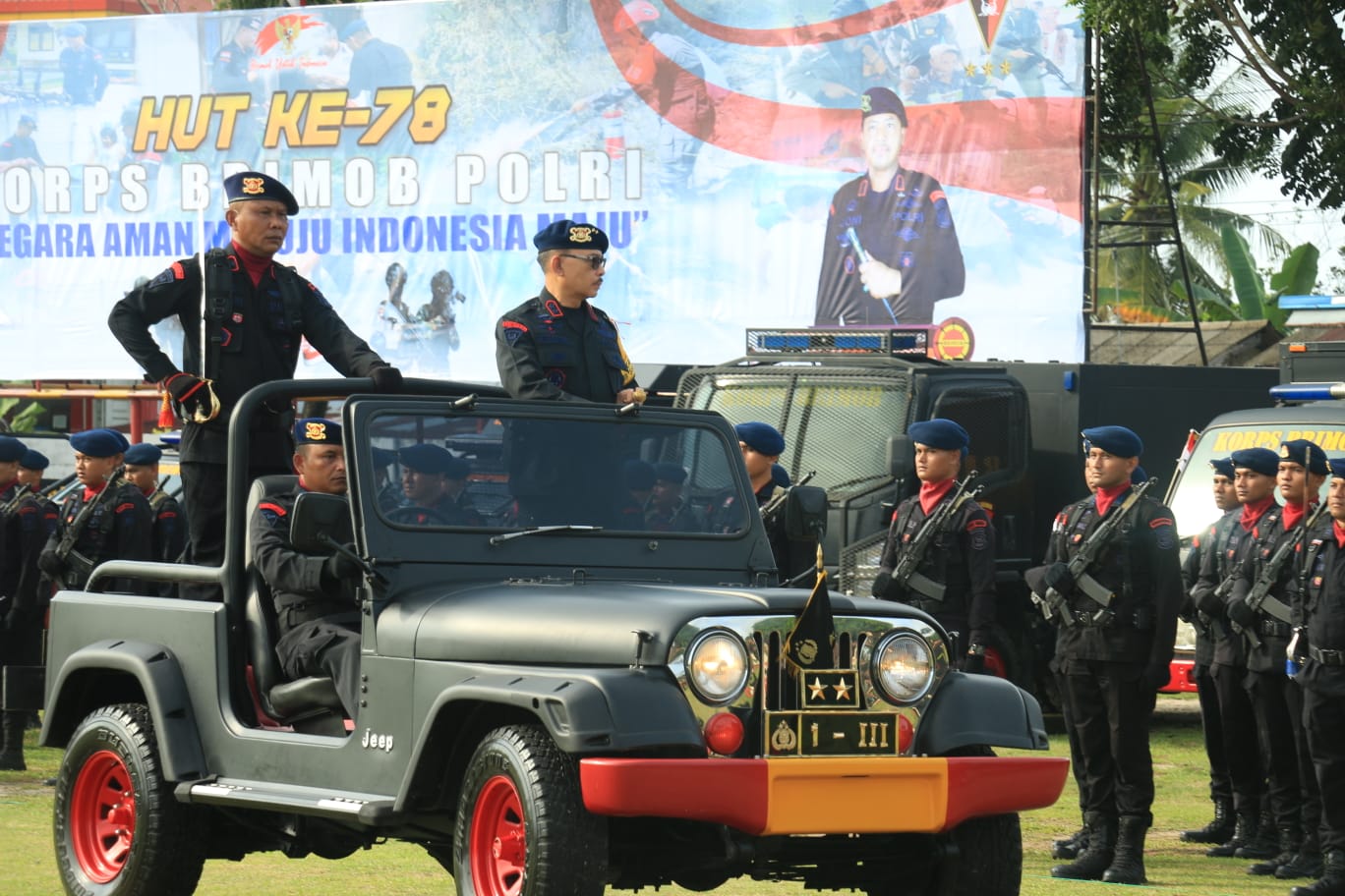 Kapolda Suharyono Pimpin Upacara Dan Syukuran HUT Korps Brimob Polri Ke-78