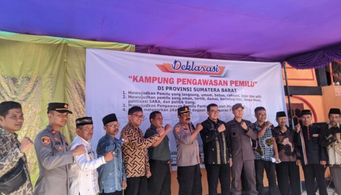 Bawaslu Sawahlunto Gelar Deklarasi Pemilu Damai dan Peresmian Kampung Pengawasan Pemilu Partisipatif
