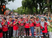 Peringati HGN dan PGRI Ke-78, Ribuan Guru di Tanah Datar Ikuti Gerak Jalan Jantung Sehat