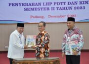 BPK Serahkah LHP Kinerja Pemerintah Kabupaten Agam