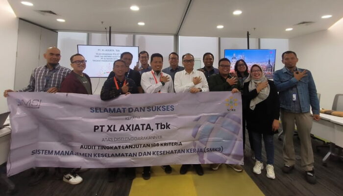 Siap Tangani Proyek Beresiko Tinggi  XL Axiata Raih Bendera Emas dari Kemenaker RI