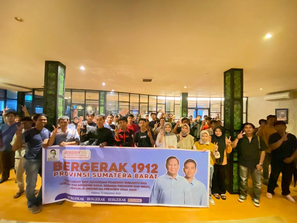 Bergerak 1912 Sumatra Barat Deklarasi Prabowo-Gibran