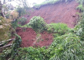 Akibat Hujan Tinggi, Jalan Utama Bukittinggi-Batusangkar Tertimbun Longsor