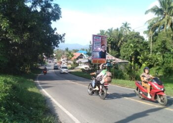 Masa Tenang, Baliho Ketua DPRD Kabupaten Solok Ditertibkan