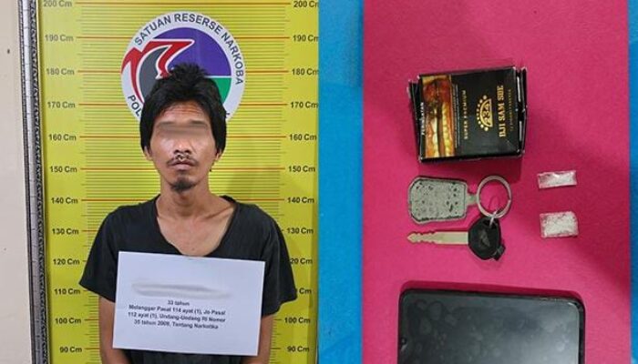 Tim Tarantula Narkoba Polres Tanah Datar Ciduk Pria Bawa Sabu
