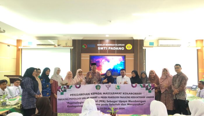 Departemen Psikologi FK Unand Padang Berkolaborasi dengan Fakultas Psikologi UIN Ar-Raniry Aceh Beri Psikoedukasi Kesiapsiagaan Bencana
