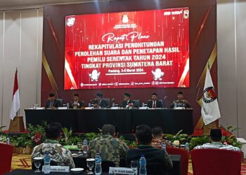 KPU Sumbar Mulai Rapat Pleno Rekapitulasi Suara Tingkat Provinsi
