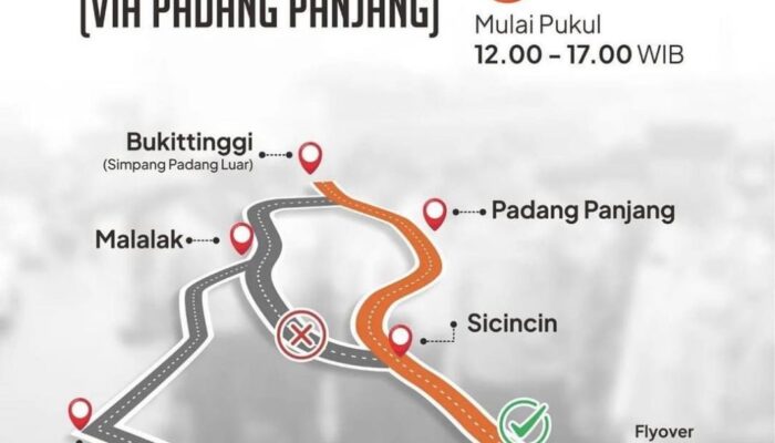 Mau Mudik? Ini Jadwal dan Peta Jalan yang Bisa Dilewati dari dan ke Bukittinggi