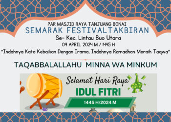 Perdana Sepanjang Sejarah, Masjid Raya Tanjung Bonai Gelar Festival  Takbiran Se Kecamatan Lintau Buo Utara
