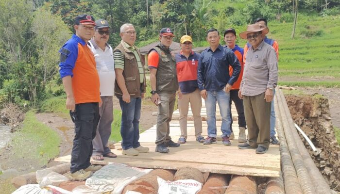 Jembatan Putus Akibat Lahar Dingin di Tanjung Alam Tanah Datar Jadi Perhatian BNPB