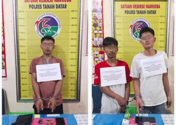 Sat Res Narkoba Polres Tanah Datar Amankan 3 Terduga Pelaku Penyalahgunaan Narkoba di 2 Lokasi Berbeda