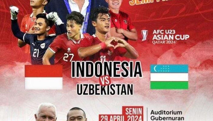 Pemprov Sumbar Gelar Nobar Semifinal AFC U23 di Auditorium Gubernuran dan di Lima Titik Videotron