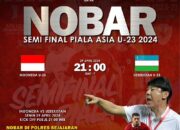 Polda Sumbar dan Jajaran Polres Gelar Nobar Timnas Indonesia U23