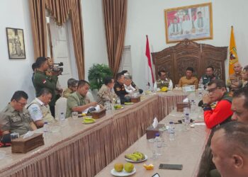 Rapat Koordinasi Bencana Bersama BNPB, Bupati Eka Sampaikan Keluhan BBM di Tanah Datar Mulai Langka