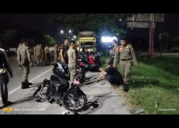 Satpol PP Kota Padang Kejar-Kejaran dengan Pembalap Liar