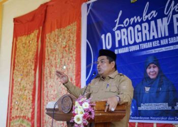 Nagari Sunua Tengah Ikuti Lomba Gerakan 10 Program Pokok PKK, Bupati Suhatri Bur : Harus Juara Umum Ketiga Kalinya