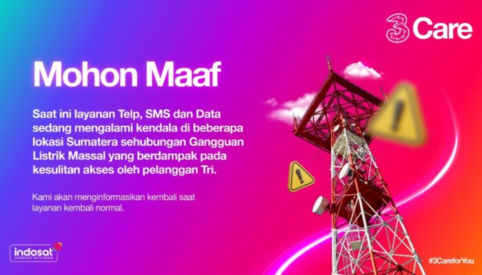 Pascapemadaman Listrik di Sumatera, Layanan Indosat di Wilayah Sumatera Ikut Kena Imbas
