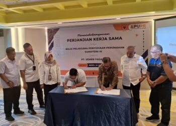 Percepatan Pembangunan Perumahan, PT Semen Padang Tanda Tangani PKS dengan BP2P Sumatera III