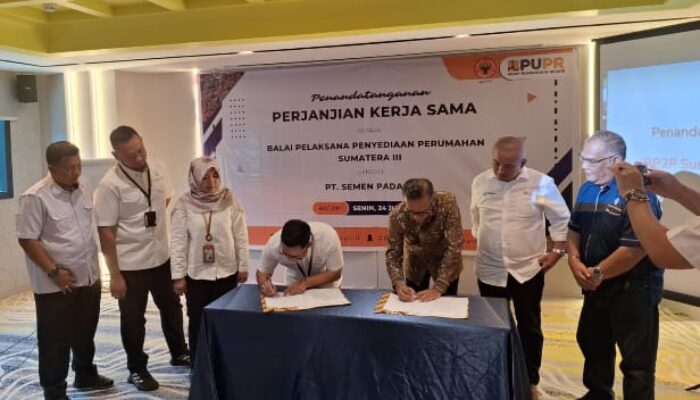 Percepatan Pembangunan Perumahan, PT Semen Padang Tanda Tangani PKS dengan BP2P Sumatera III