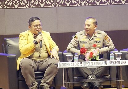 Kapolda Sumbar, Irjen Pol Suharyono mengajak mahasiswa sebagai generasi muda terlibat aktif dalam menciptakan lingkungan aman dan kondusif