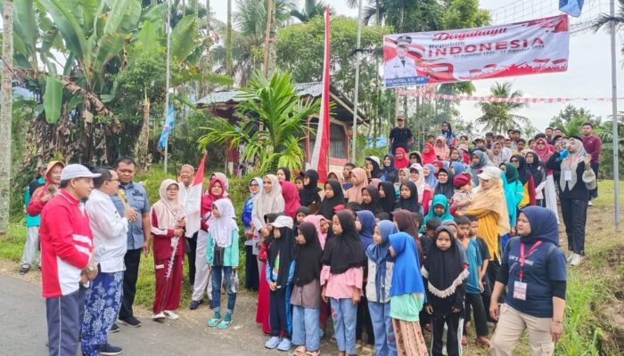 Meriahkan HUT RI, Warga Jorong Patar Gelar Gerak Jalan Jantung Sehat