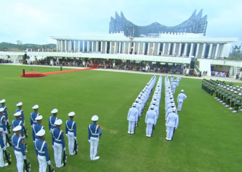 Jokowi memimpin Upacara Peringatan Detik-Detik Proklamasi Kemerdekaan Republik Indonesia ke-79 di Lapangan Upacara Istana Negara IKN