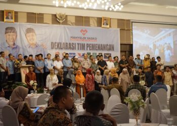 Dikukuhkan, Tim Pemenangan Mahyeldi-Vasko Resmi Bertugas