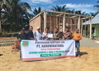 PT Agrowiratama Serahkan Dana CSR Pembangunan Ruang Kelas Baru di Kampus 2 MAN 2 Pasaman Barat