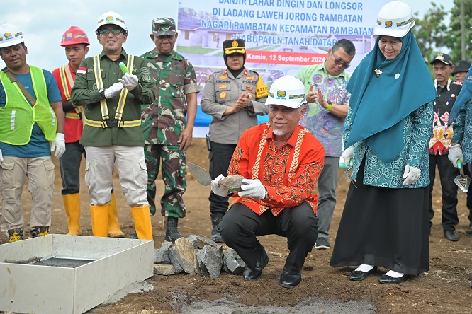 Pembangunan rumah relokasi terpadu bagi masyarakat terdampak bencana banjir lahar dingin atau korban galodo di Sumatera Barat resmi dimulai.