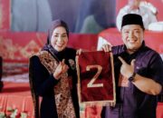 Dapat Nomor 2, Paslon Emiko-Irwan Afriadi Disambut Ribuan Warga