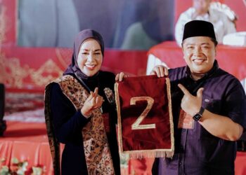 Dapat Nomor 2, Paslon Emiko-Irwan Afriadi Disambut Ribuan Warga