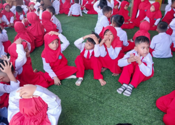 BPBD Libatkan Anak TK Simulasi Evakuasi Gempa Megathrust