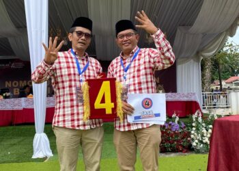 Pasangan Calon Bupati dan Wakil Bupati Tuanku Jailani Alidinsyah dan Samsul Bahri yang akan maju dalam Pilkada Pasbar 