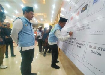 Paslon Kepala Daerah yang akan maju dalam kontestasi Pilkada Kota Solok 2024 sepakat akan mengusung pemilu damai