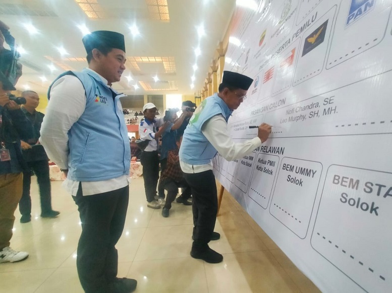 Paslon Kepala Daerah yang akan maju dalam kontestasi Pilkada Kota Solok 2024 sepakat akan mengusung pemilu damai