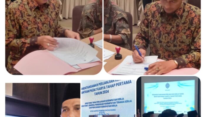 Berdayakan Tenaga Kerja, Nagari Panampuang MoU dengan Kemenaker