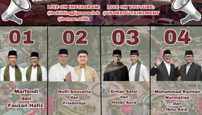 Undang Kandidat Pilkada Bukittinggi, BEM UFDK dan BPC Gelar Diskusi Publik