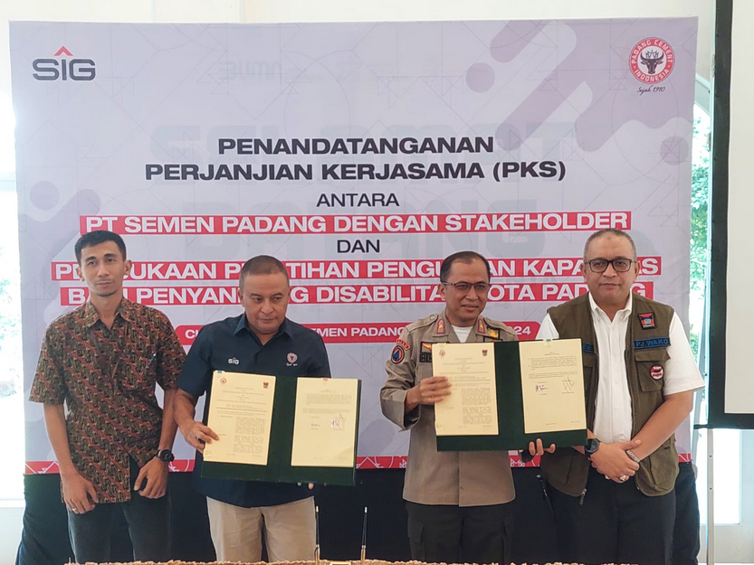 Pemerintah Kota Padang mengapresiasi peran aktif PT Semen Padang dalam pemberdayaan masyarakat penyandang disabilitas.