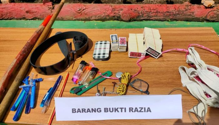 Rutan Padang Panjang Laksanakan Razia Bersama TNI-Polri