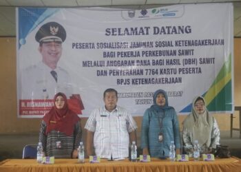 Disnaker Pasbar dan BPJS Ketenagakerjaan Sosialisasikan Jamsos, Dorong Kesejahteraan Tenaga Kerja Melalui DBH Sawit