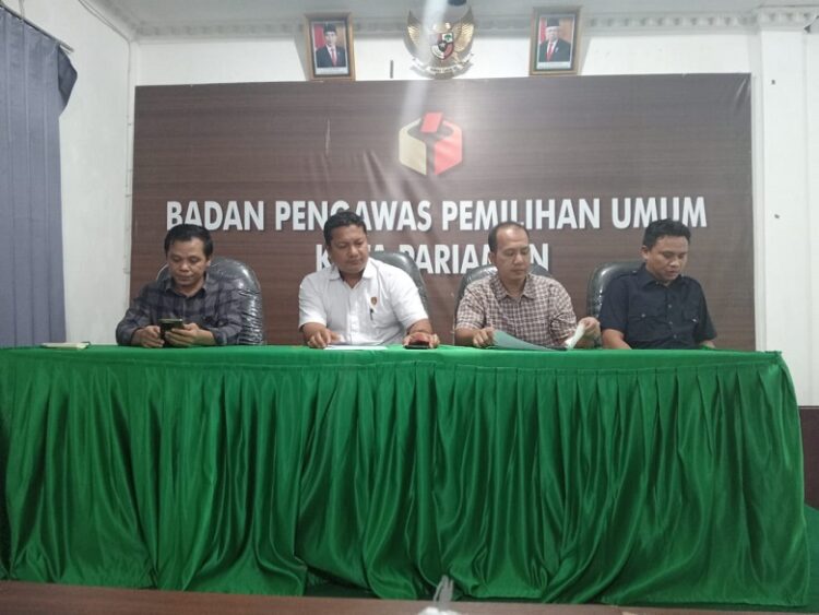 Konferensi Pers Bawaslu dan Gakkumdu terkait perkara pelanggaran netralitas ASN Kota Pariaman.