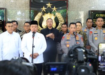 Kunjungi Kapolri, Menteri Nusron Perkuat Kerja Sama untuk Berantas Mafia Tanah