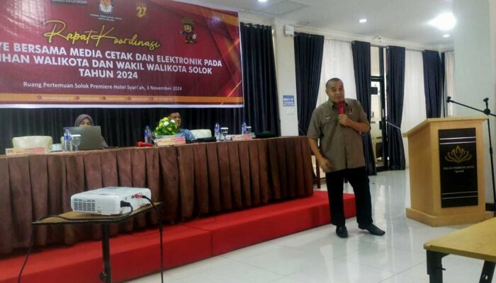 KPU Kota Solok Gelar Rakor Pilkada Dengan Media Massa