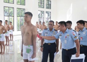 Danlanud SUT Pimpin Pantukhirda Calon Siswa Bintara PK Gel II/A-54 Tahun 2024