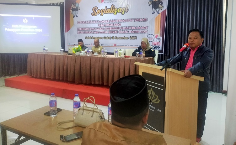 Bawaslu Kabupaten Solok mengingatkan wali nagari untuk menjaga netralitas selama Pilkada 2024, dengan tidak memihak kepada salah satu paslon