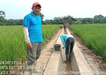 Petani Dharmasraya mengapresiasi dana aspirasi dari Anggota DPR RI Fraksi PDI P melalui Alex Indra Lukman terhadap sektor pertanian.