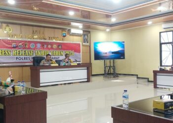 Polres Pasbar Rilis Tindak Pidana Akhir Tahun